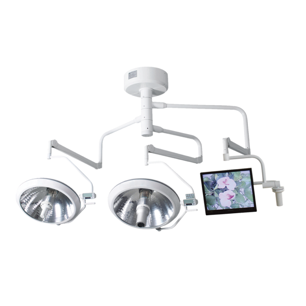 Cúpula de doble luz quirúrgica con cámara con monitor